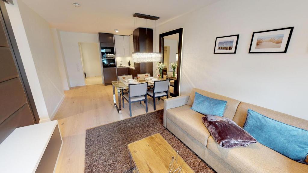 Kuchyň nebo kuchyňský kout v ubytování White Pearl Apartment 1.03