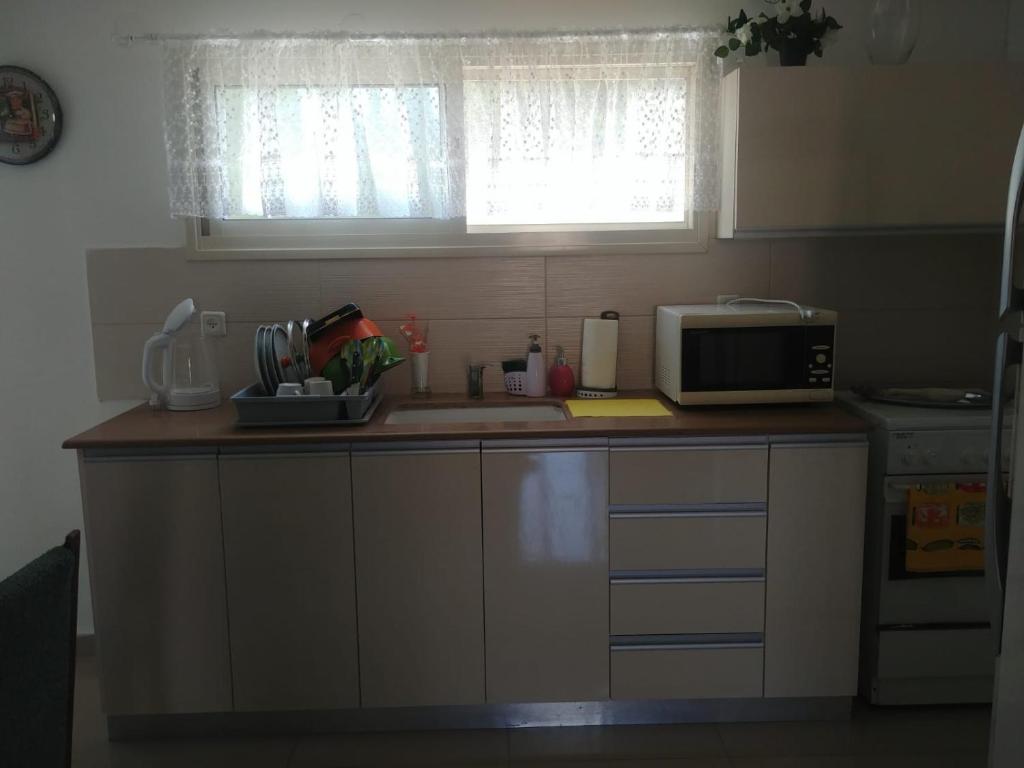 Kuchyň nebo kuchyňský kout v ubytování Apartment for relaxing and for health