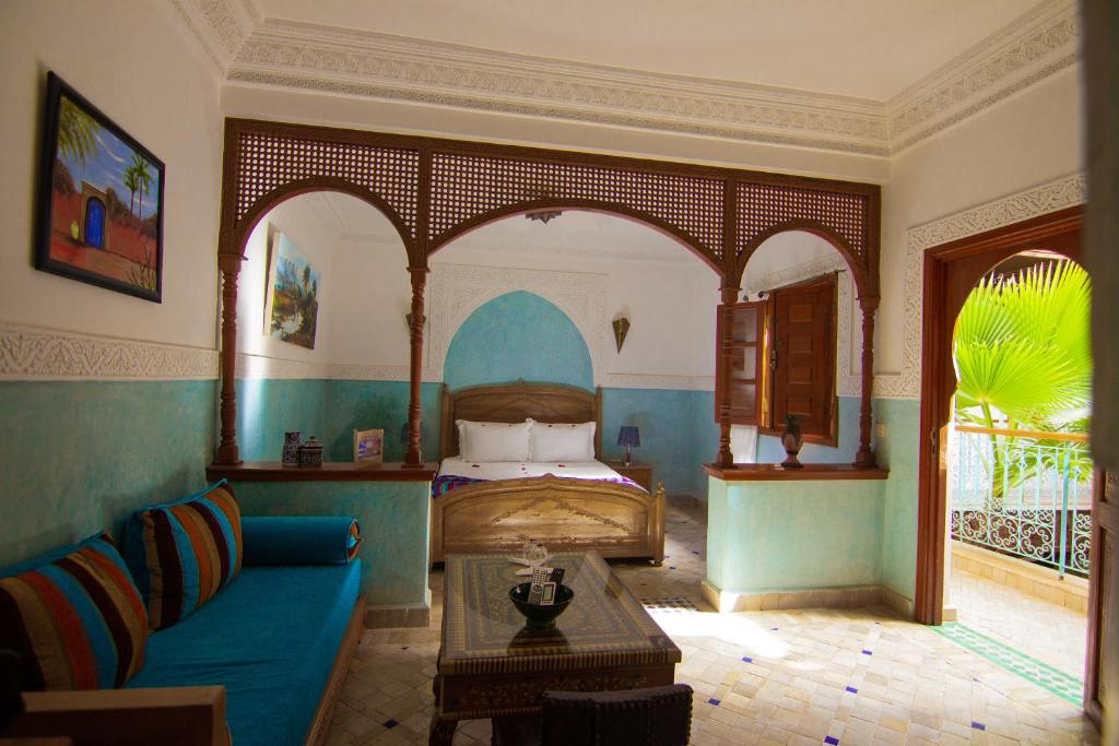 Posezení v ubytování Riad Atlas Acacia
