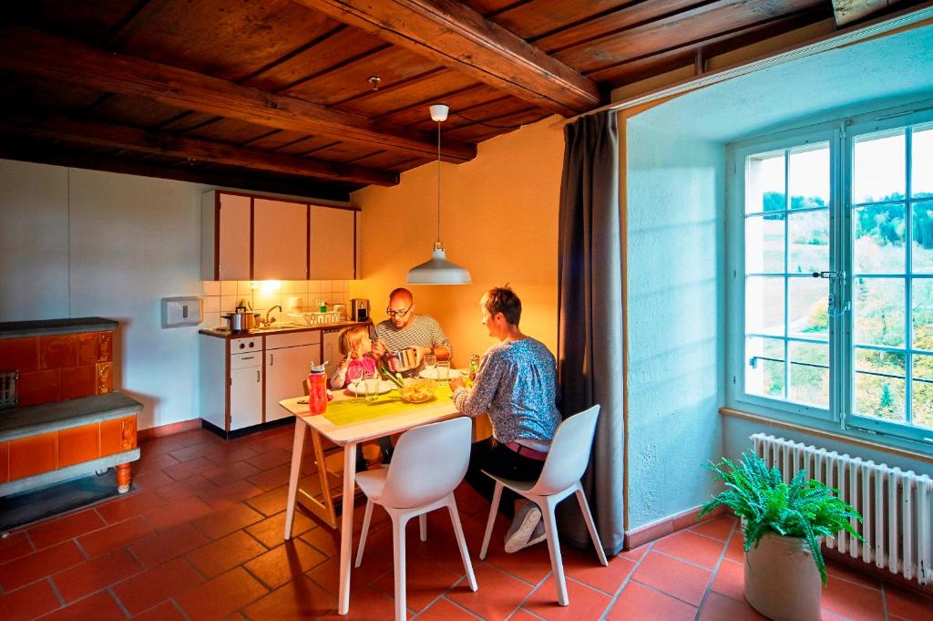 Kuchyň nebo kuchyňský kout v ubytování BnB SchlafSchloss