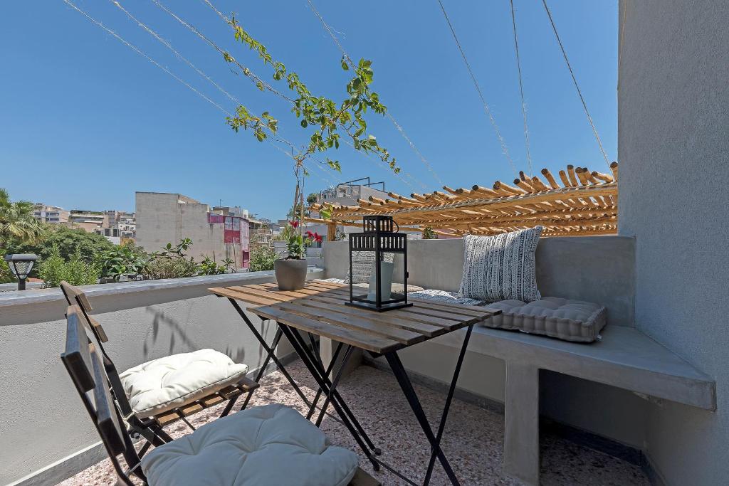 Balkón alebo terasa v ubytovaní Athenian Lofts