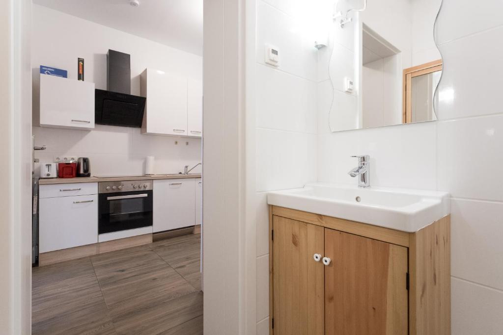 Kuchnia lub aneks kuchenny w obiekcie Vienna Smile Apartment Schoenbrunn