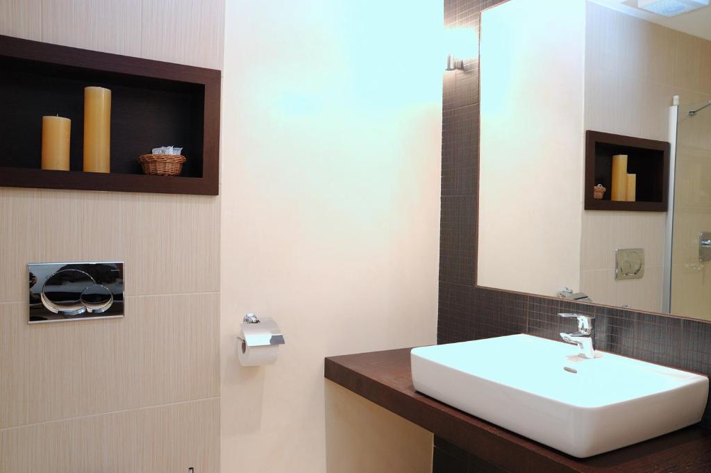 Koupelna v ubytování Hotel Predium