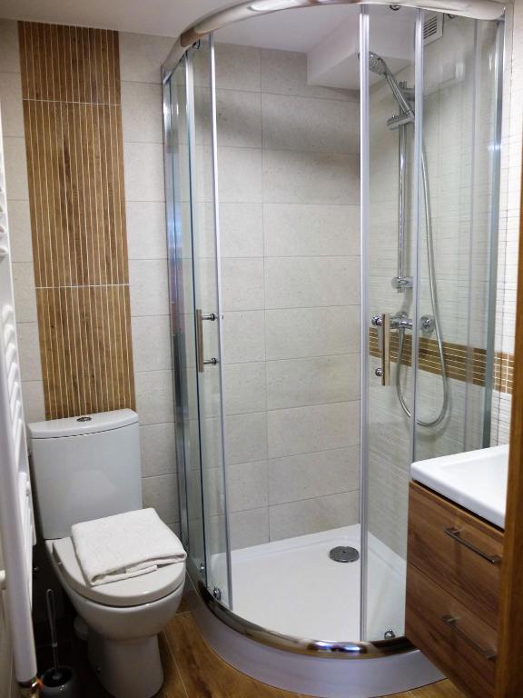 Koupelna v ubytování Apartamenty Milka