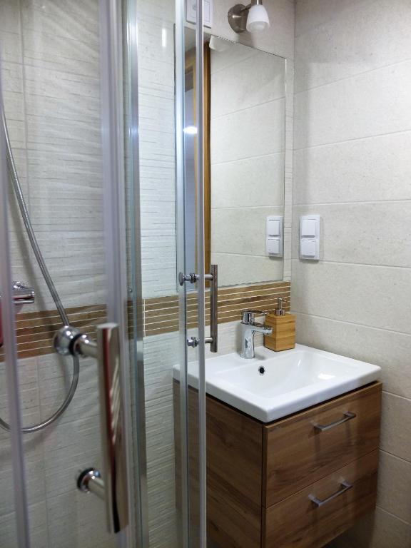 Koupelna v ubytování Apartamenty Milka