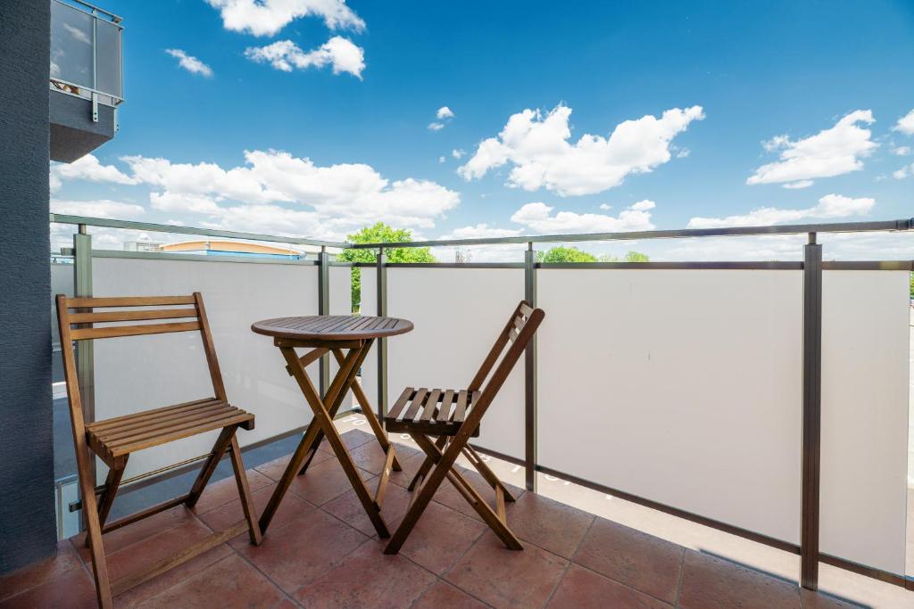 Balkón nebo terasa v ubytování Apartmány pri vstupe do Aquaparku