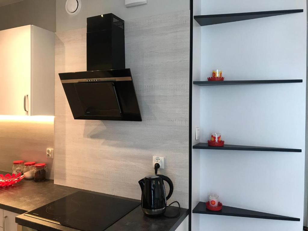 Kuchyňa alebo kuchynka v ubytovaní Apartament Lucky