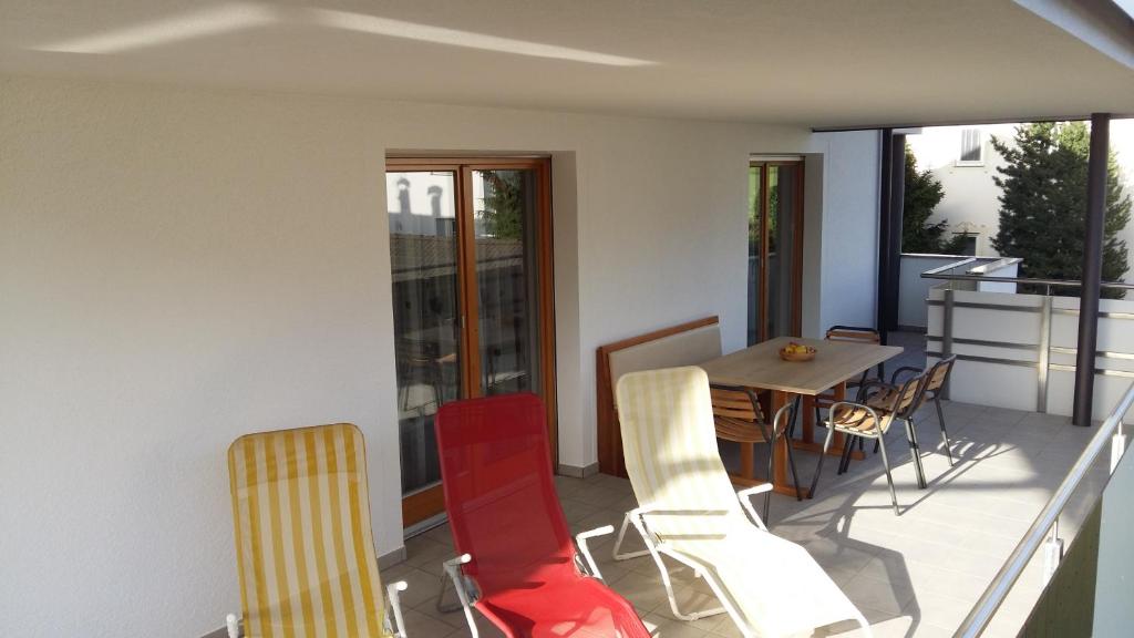 Balkón nebo terasa v ubytování Appartements Oberleiter
