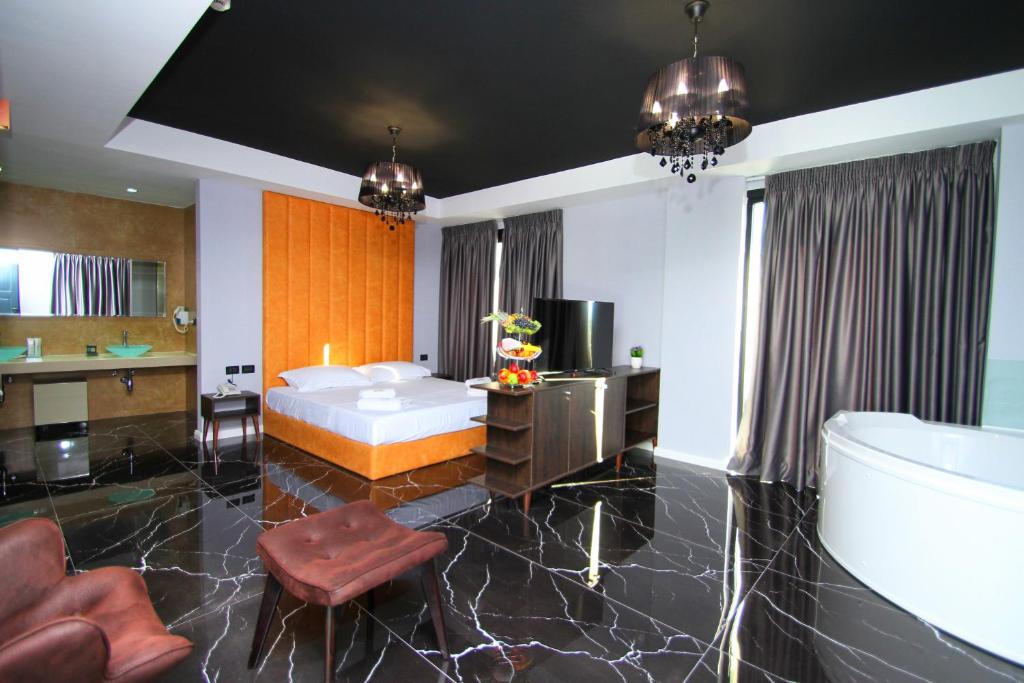 Predel za sedenje v nastanitvi A&G HOTEL