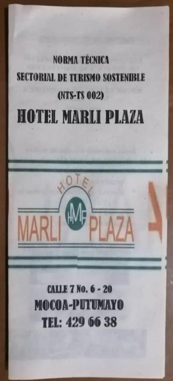 Certifikát, hodnocení, plakát nebo jiný dokument vystavený v ubytování Hotel Marli Plaza