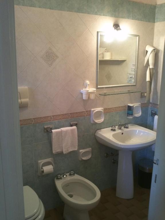 Koupelna v ubytování Hotel Abbaruja