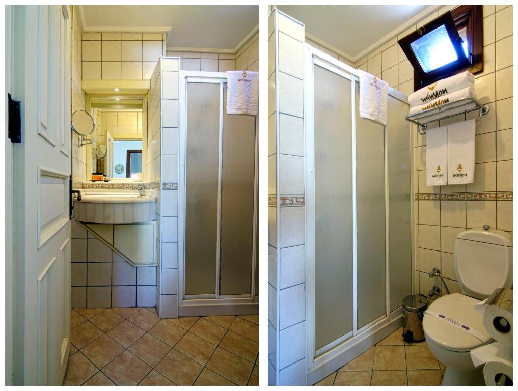 Koupelna v ubytování Minyon Hotel