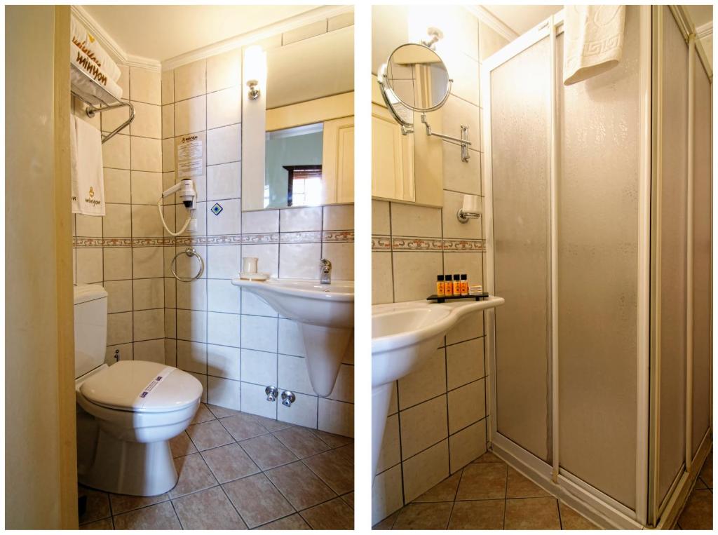 Koupelna v ubytování Minyon Hotel