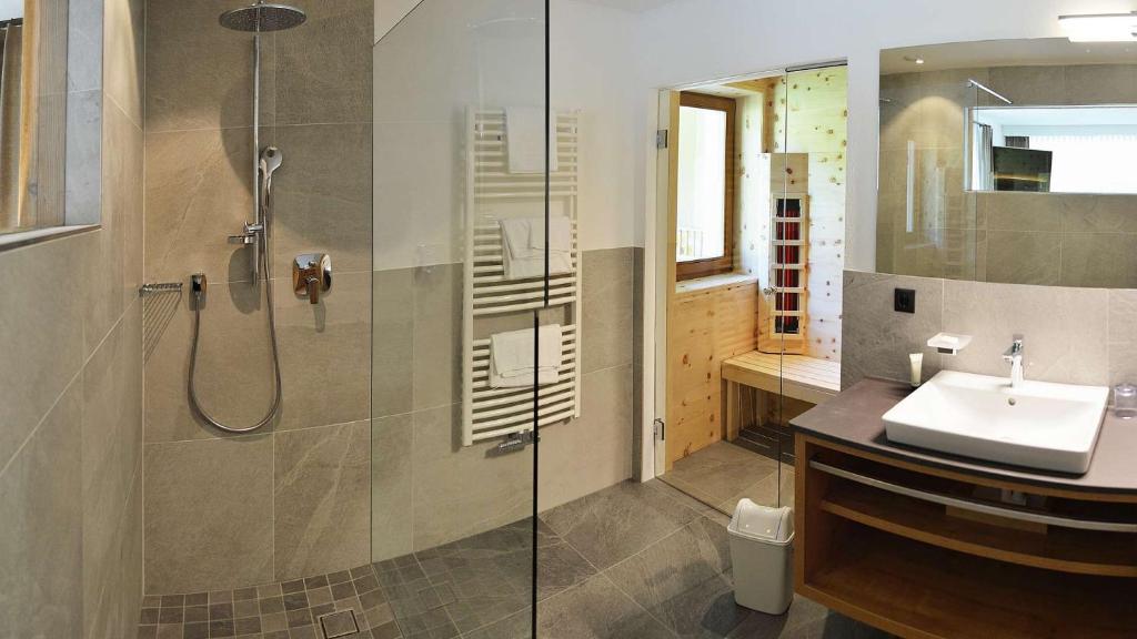 Koupelna v ubytování Hotel Trenker