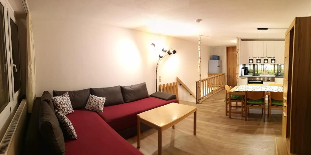Posezení v ubytování Waldwipfel-Appartement