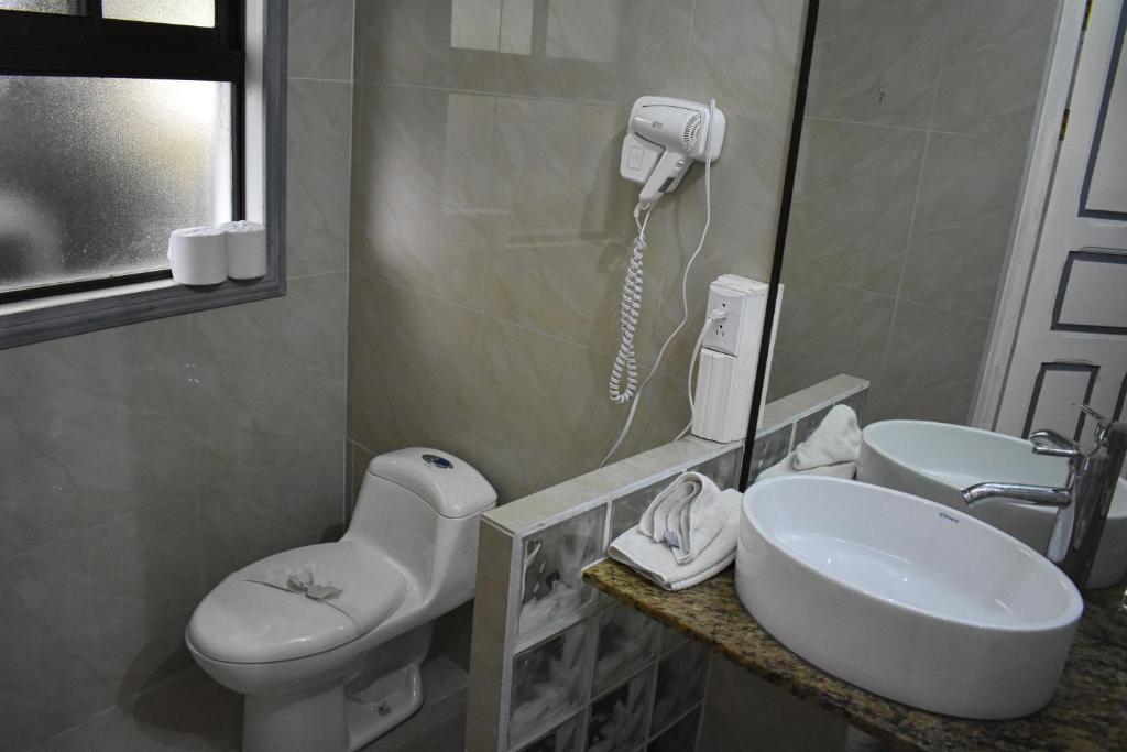 Koupelna v ubytování Hotel Mar de Luz