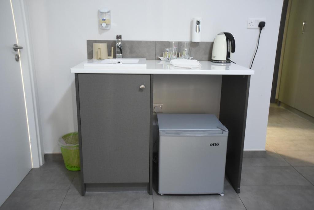 Kuchyň nebo kuchyňský kout v ubytování Rimon Cyprus Israeli Kosher Rooms