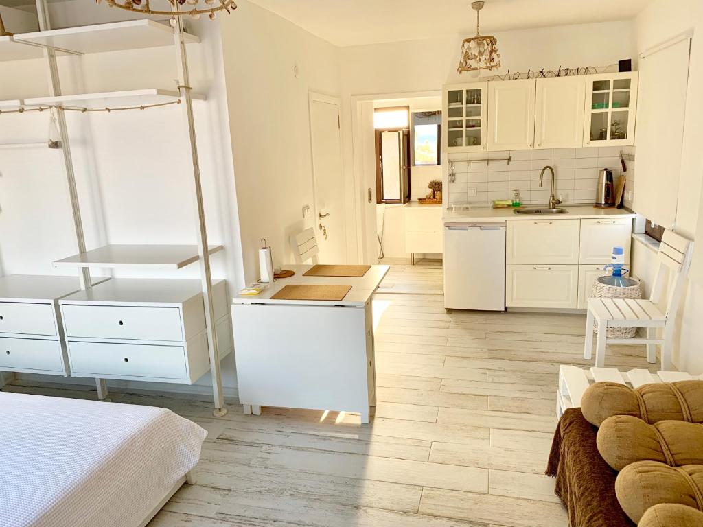 Kuchyň nebo kuchyňský kout v ubytování Vapori Otel
