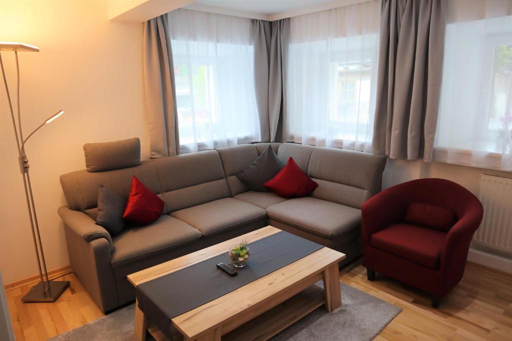 Posezení v ubytování Ferienwohnung Lenz