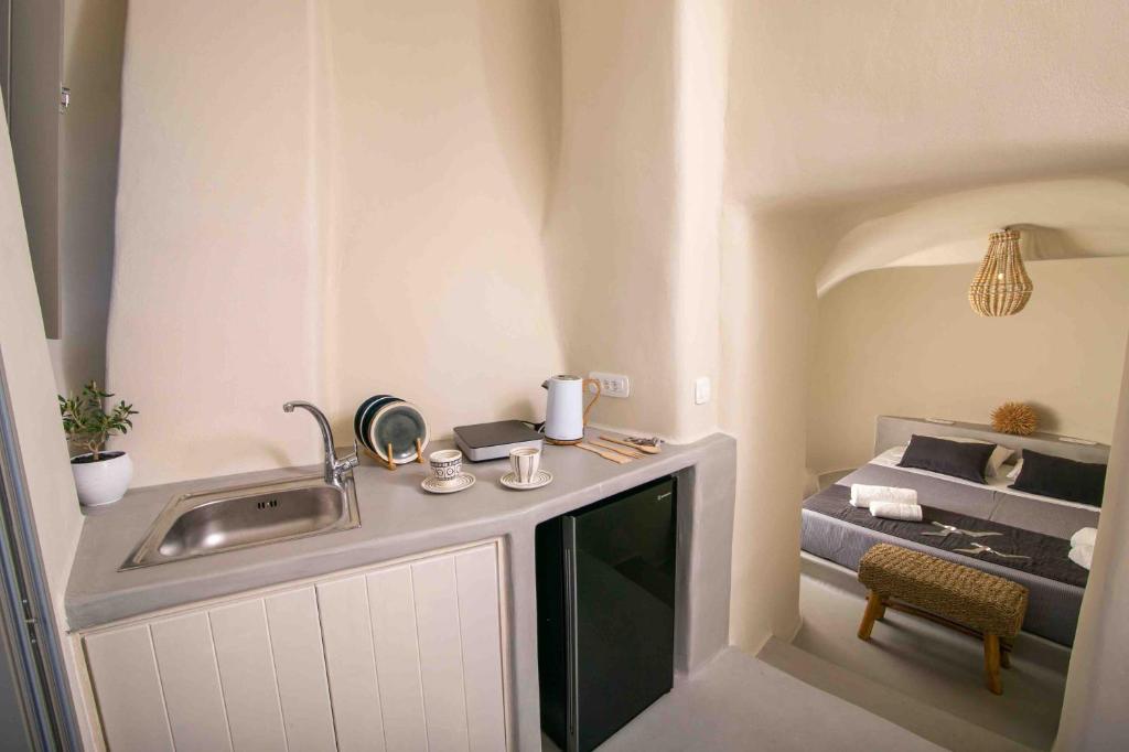 Cucina o angolo cottura di Santorini Villas