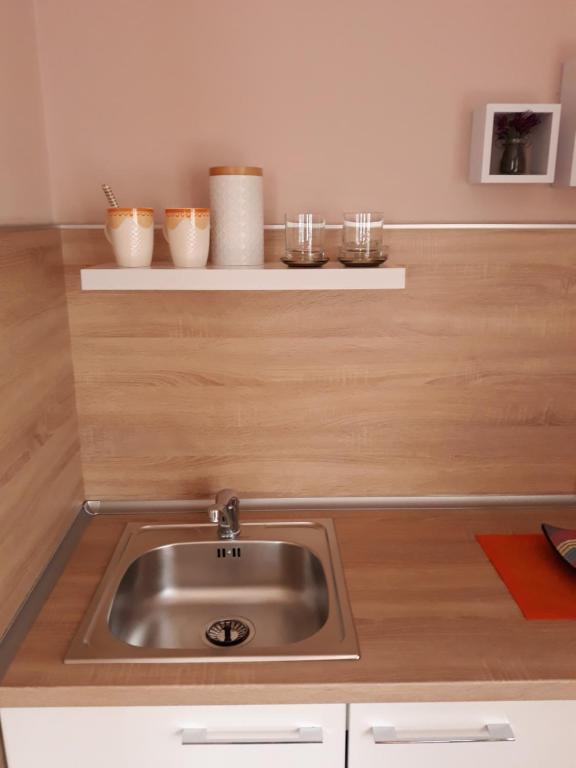 Kuchyň nebo kuchyňský kout v ubytování Apartmani RALE rooms