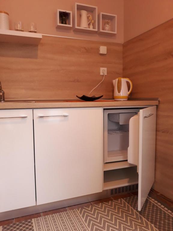 Kuchyň nebo kuchyňský kout v ubytování Apartmani RALE rooms
