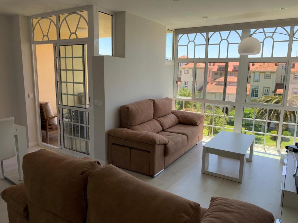 Posezení v ubytování Apartamento de lujo en La Toja