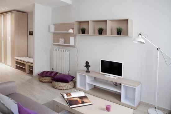 A television and/or entertainment centre at Apartamentos Turísticos Beethoven Haro