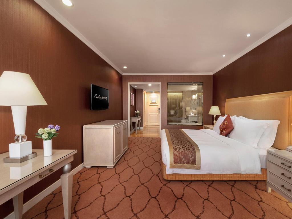 TV a/nebo společenská místnost v ubytování Similan Hotel Zhuhai-Gongbei Port