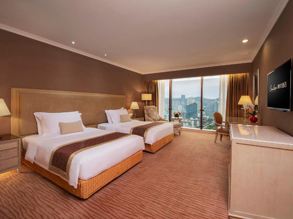 Similan Hotel Zhuhai-Gongbei Port High speed Railway Station - Superior-Zimmer Mit Zwei Betten