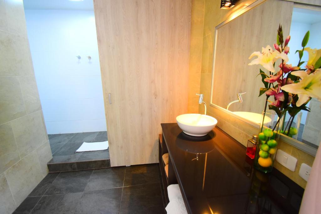 Koupelna v ubytování Monte Selva Hotel Spa Termal