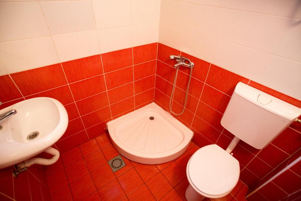Koupelna v ubytování Apartments Radost