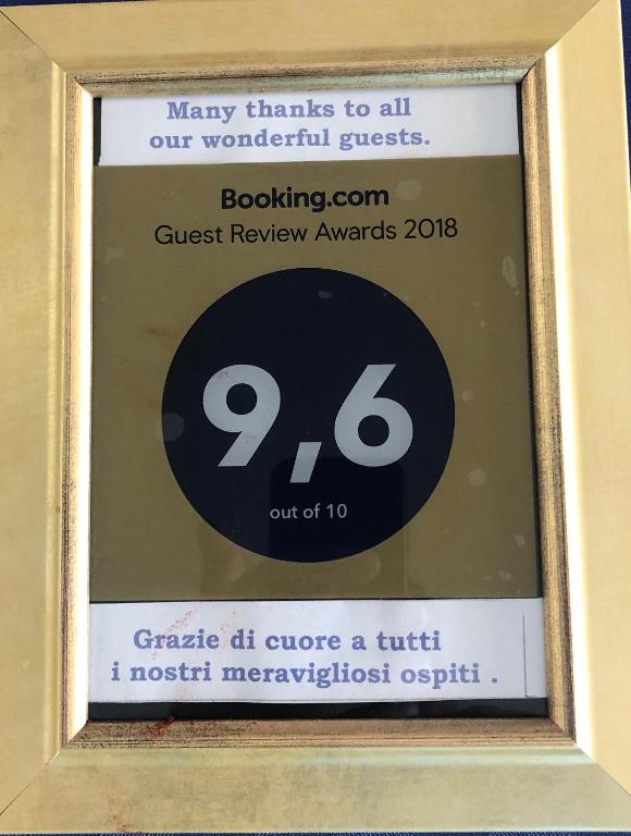 Certifikát, hodnocení, plakát nebo jiný dokument vystavený v ubytování Casa Sulla Laguna