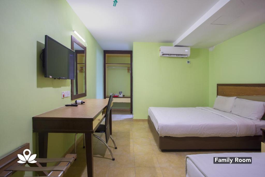 TV a/nebo společenská místnost v ubytování Hotel Weilia