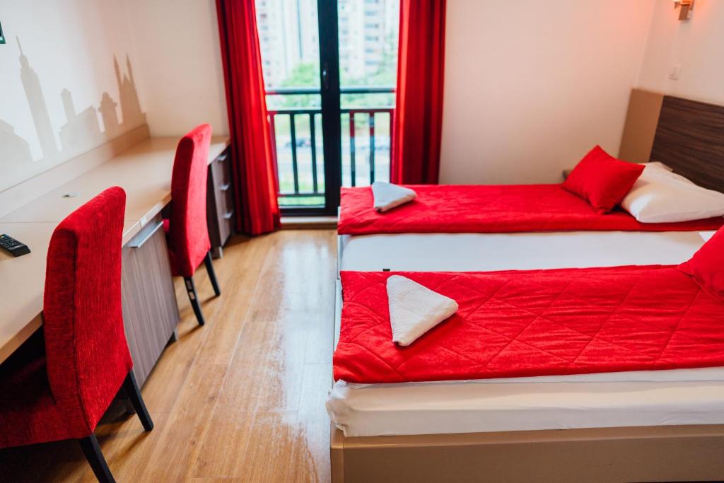 Postel nebo postele na pokoji v ubytování Hotel Walter