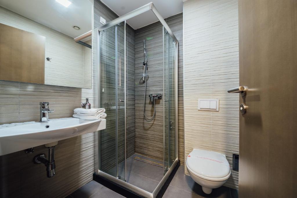 Koupelna v ubytování Hotel Walter