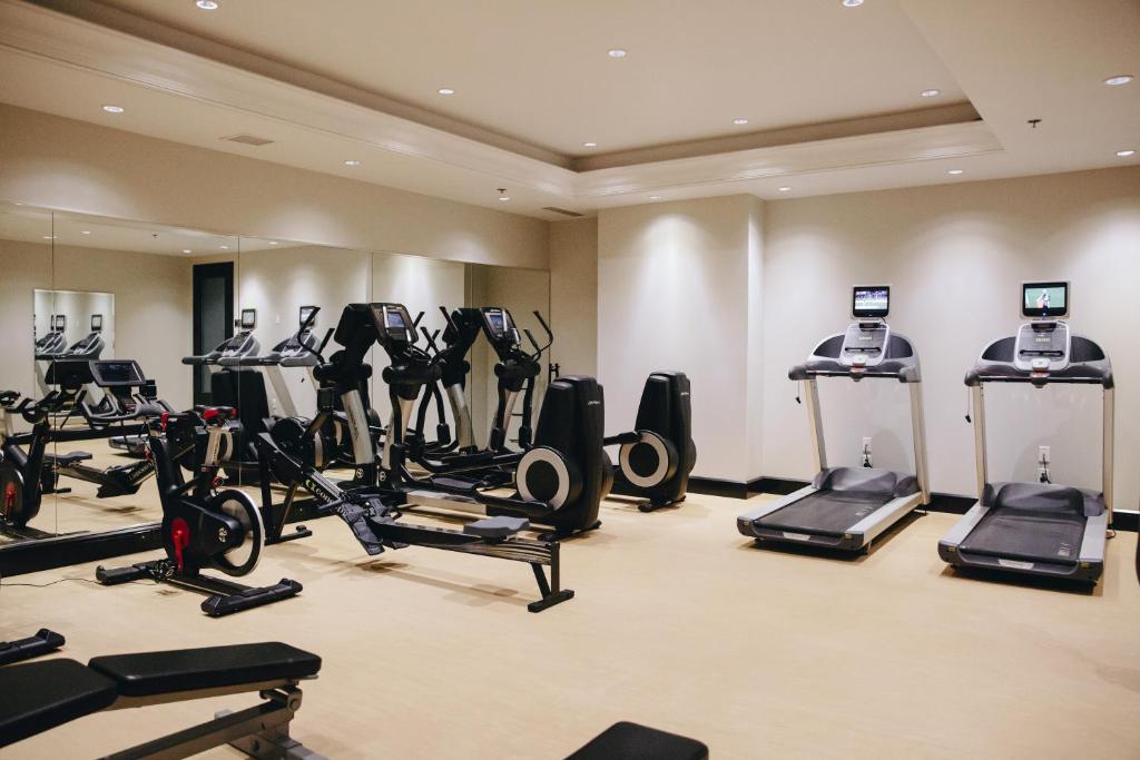 Fitness centrum a/nebo fitness zařízení v ubytování Hotel Place D'Armes