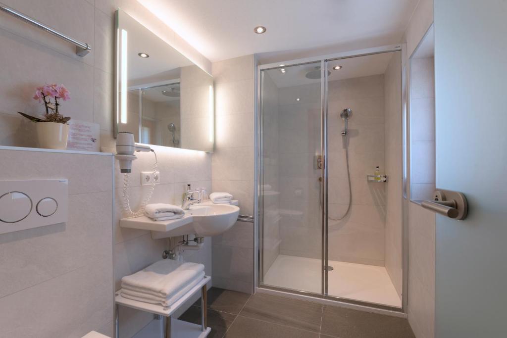 Koupelna v ubytování Hotel Traube