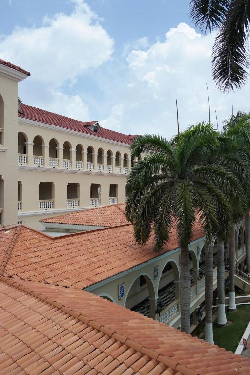 O edifício onde o hotel está situado