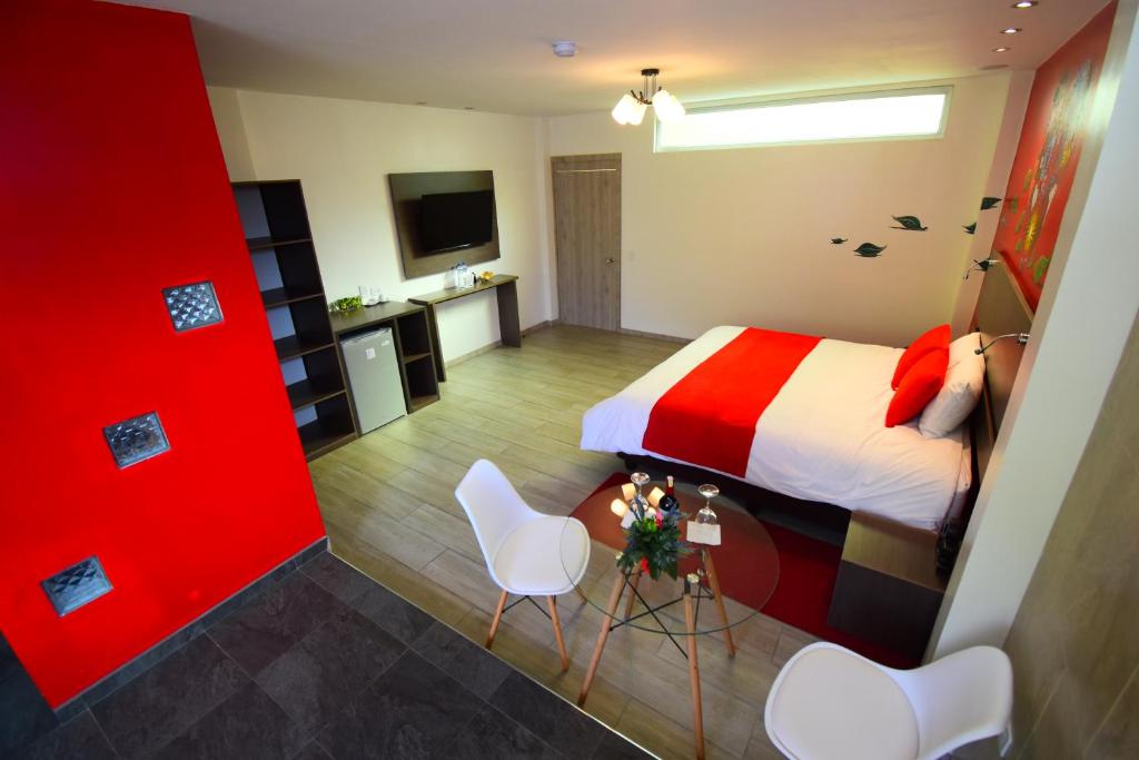 Postel nebo postele na pokoji v ubytování Monte Selva Hotel Spa Termal