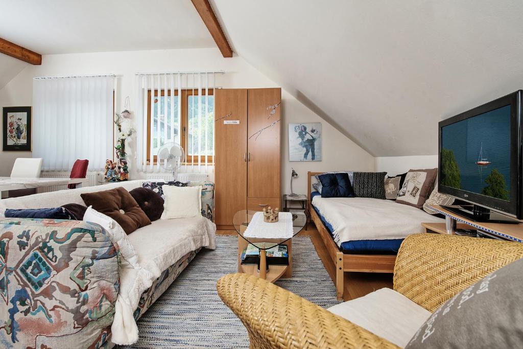 Postel nebo postele na pokoji v ubytování Landhaus Dora