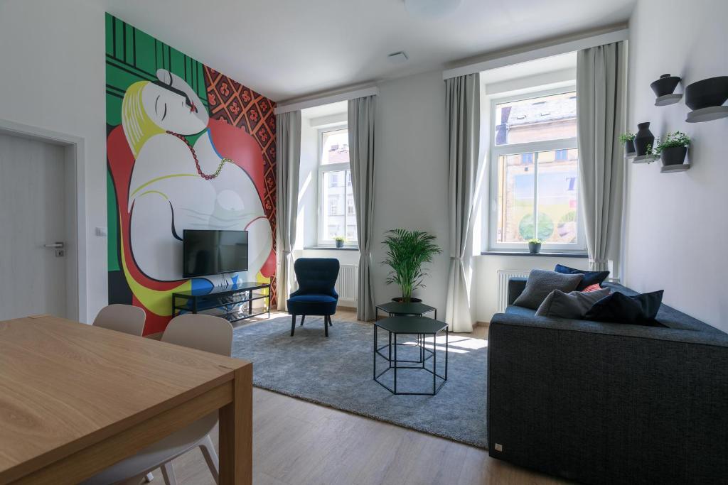 Posezení v ubytování Avantgarde apartments