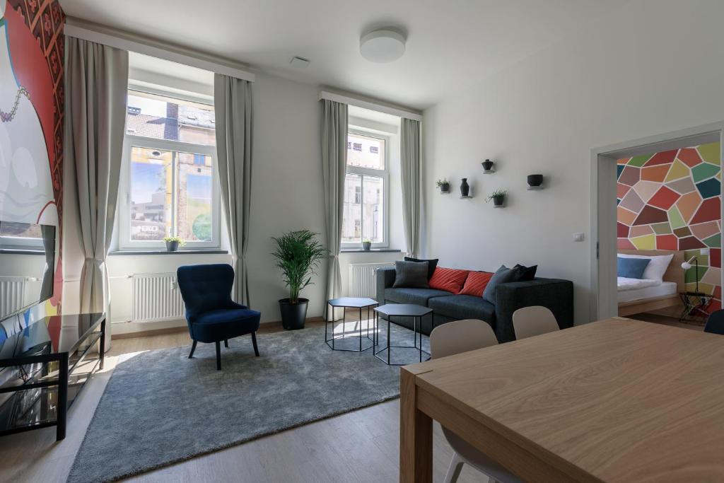 Posezení v ubytování Avantgarde apartments