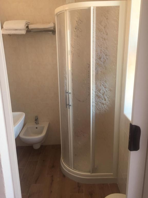 Koupelna v ubytování Hotel Margherita
