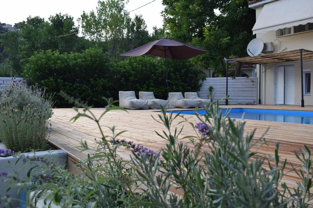 Bazén v ubytování Serenity Luxury Villa, Skiathos nebo v jeho okolí