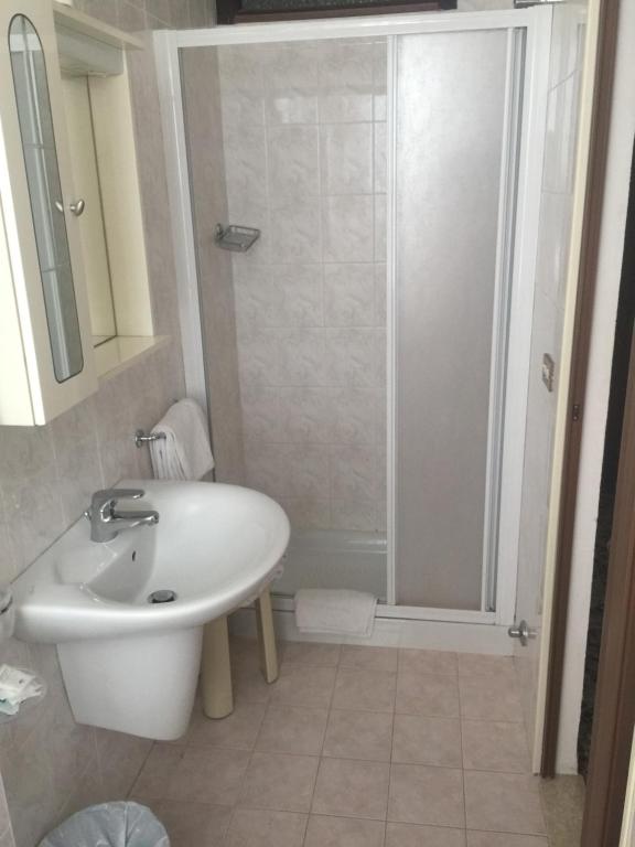 Koupelna v ubytování Hotel Margherita