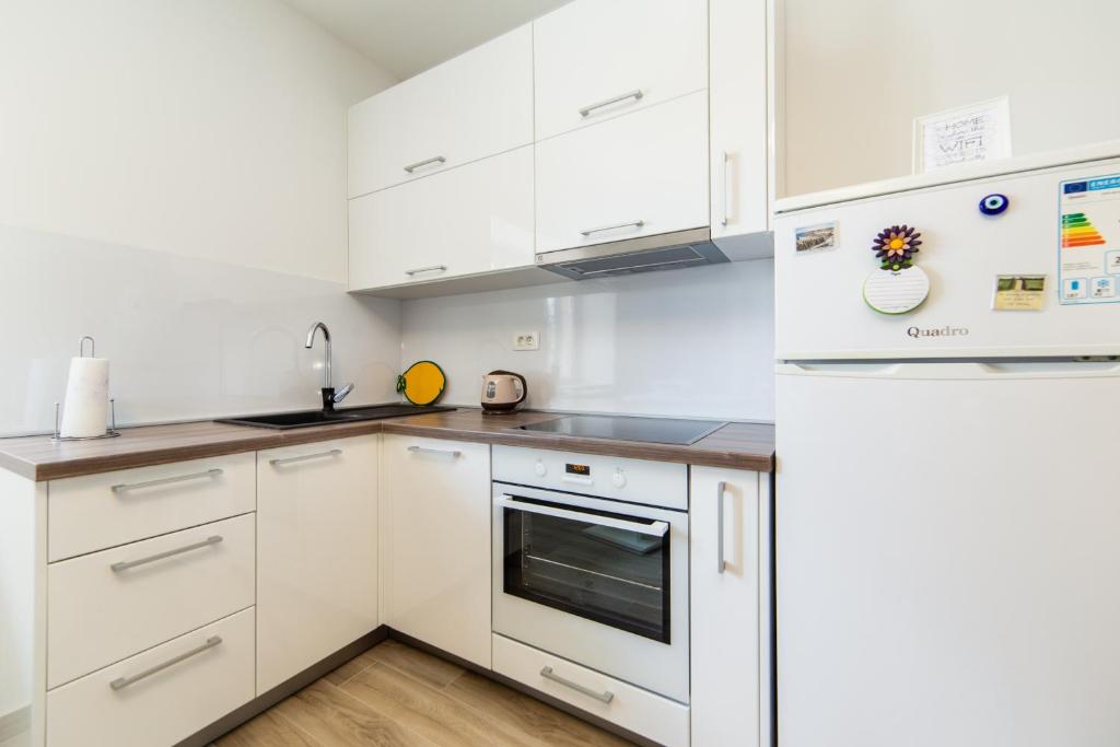 Kuchyňa alebo kuchynka v ubytovaní Apartmani Ujdur