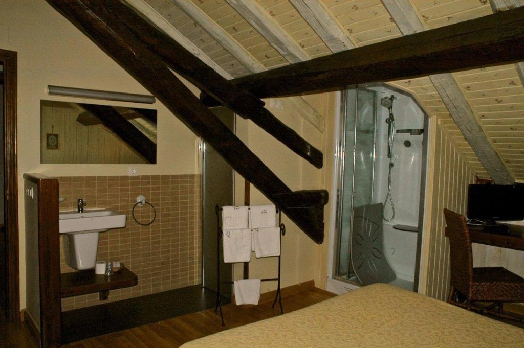 Koupelna v ubytování Hotel Casa Frauca
