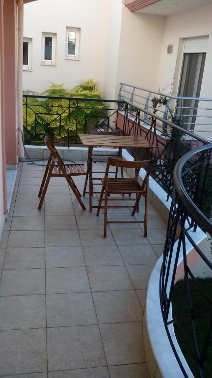Balkón alebo terasa v ubytovaní Apostolia Lux Apartments