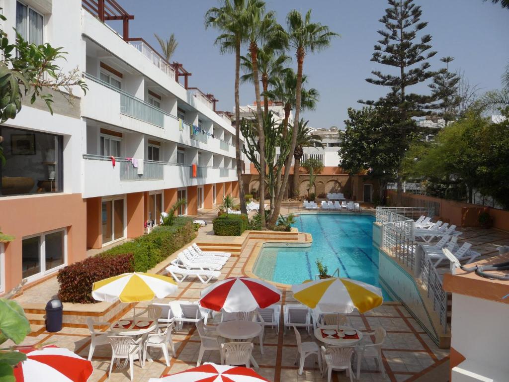 Bazén v ubytování HOTEL KAMAL CITY CENTER nebo v jeho okolí
